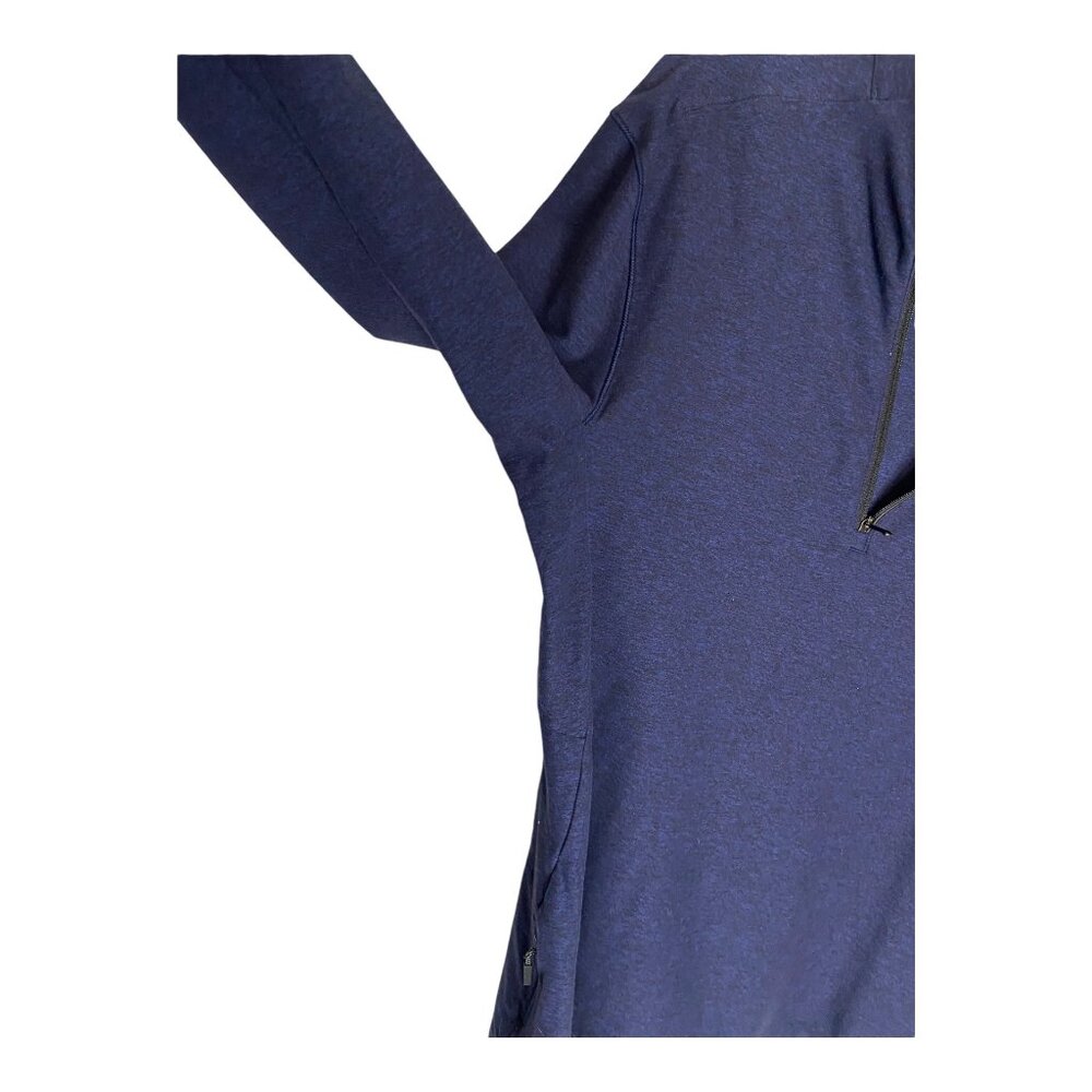 Lululemon Surge Warm 1/2 Zip Heathered Hero Blue Black-sz Medium - Picture 6 of 10